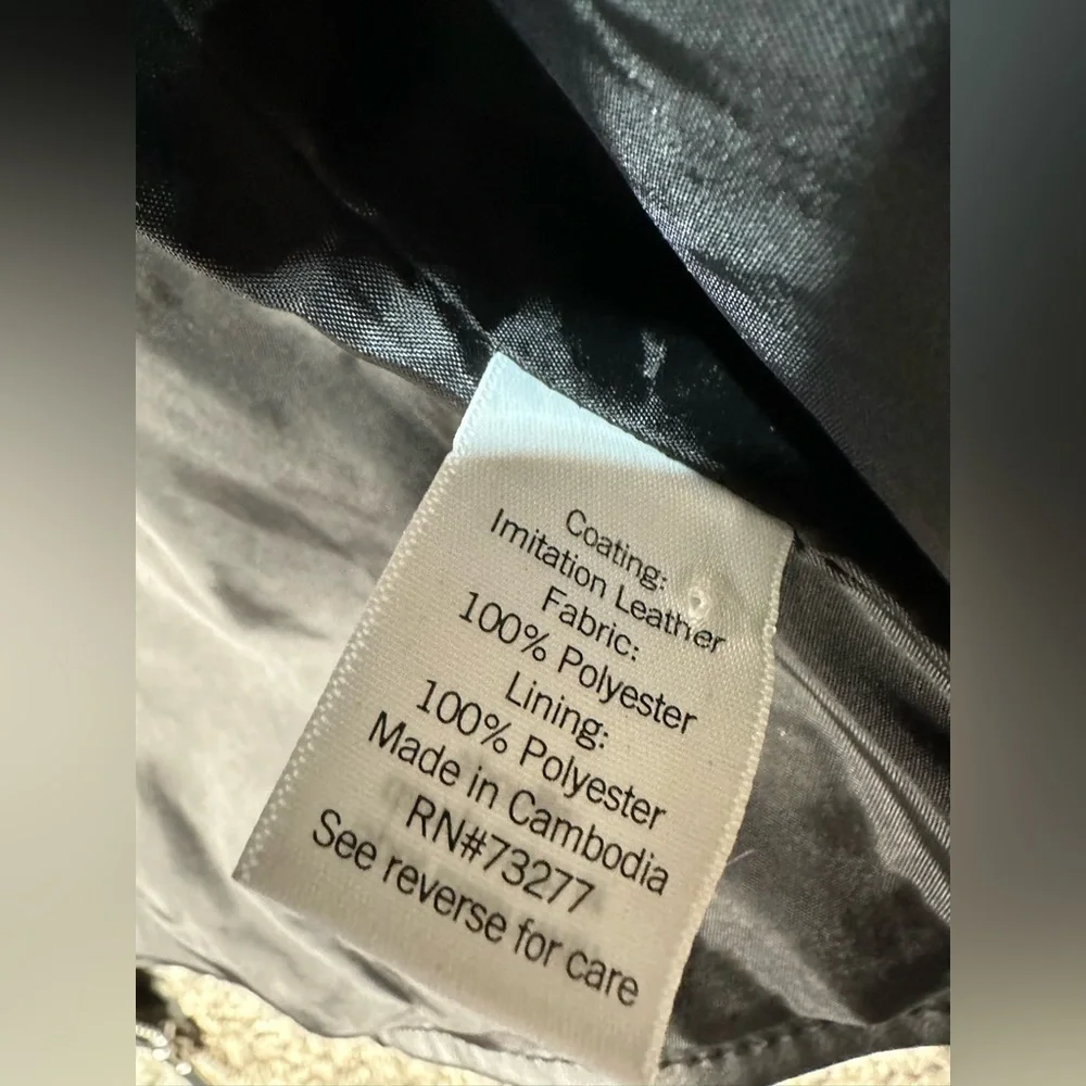 NWT Nine West Faux-Leather Moto Jacket Size XS - Picture 8 of 9